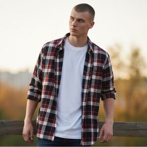 Lauren Ralph Lauren Red and Black Checkered Shirt